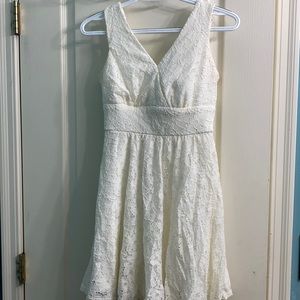White lacy casual/formal dress for juniors!